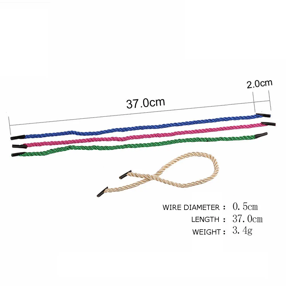 1000PCS Tote Bag Rope Multicolor 5mm Gift Box Portable Cords Polyester Weave Hand Rope Three Shares Binding Drawstring Rope