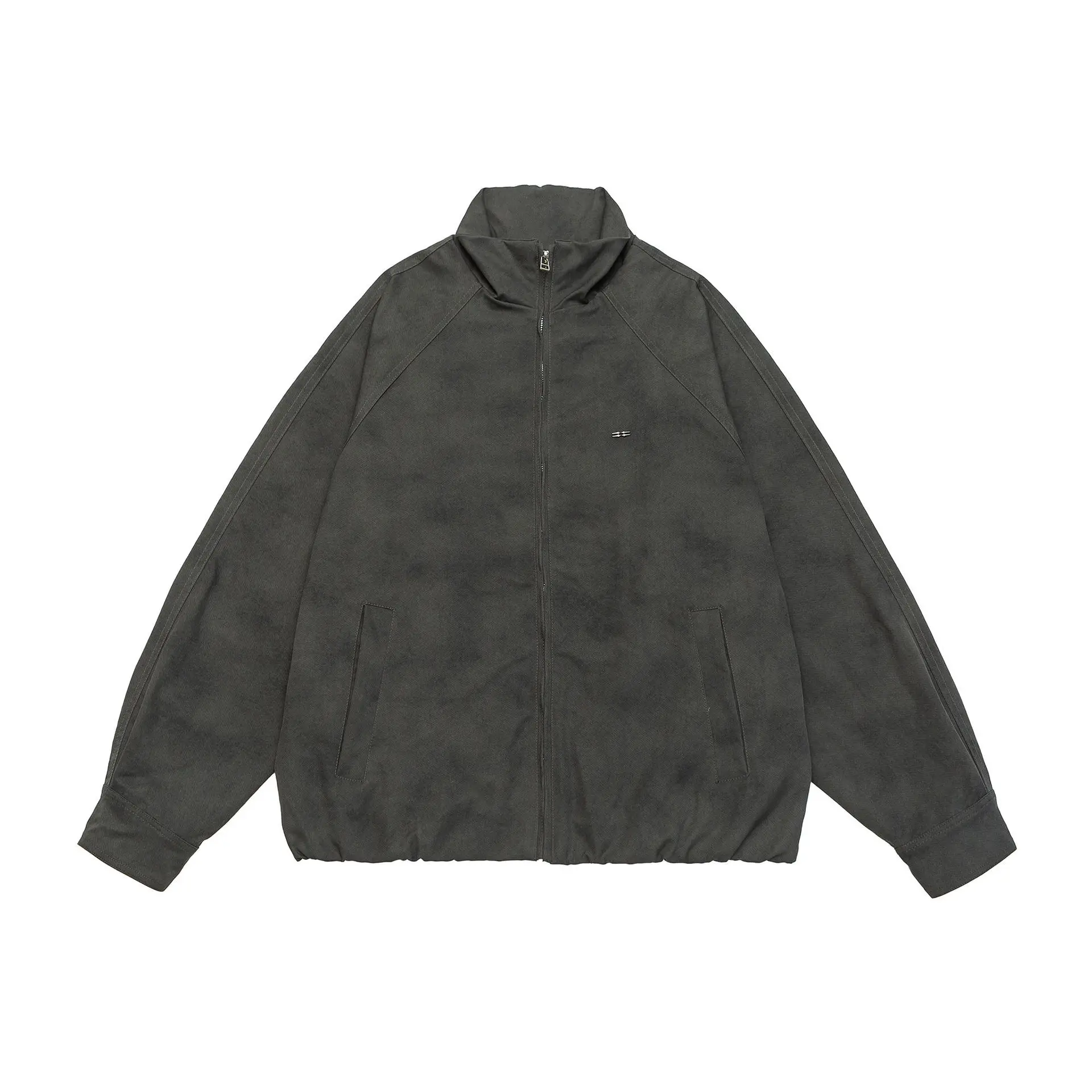 وصل حديثًا لعام 2025 سترة رجالية كلاسيكية صبغ التعادل الأمريكية كبيرة الحجم برقبة عالية ملابس خارجية مقصوصة ملابس خروج جمالية كلاسيكية #3