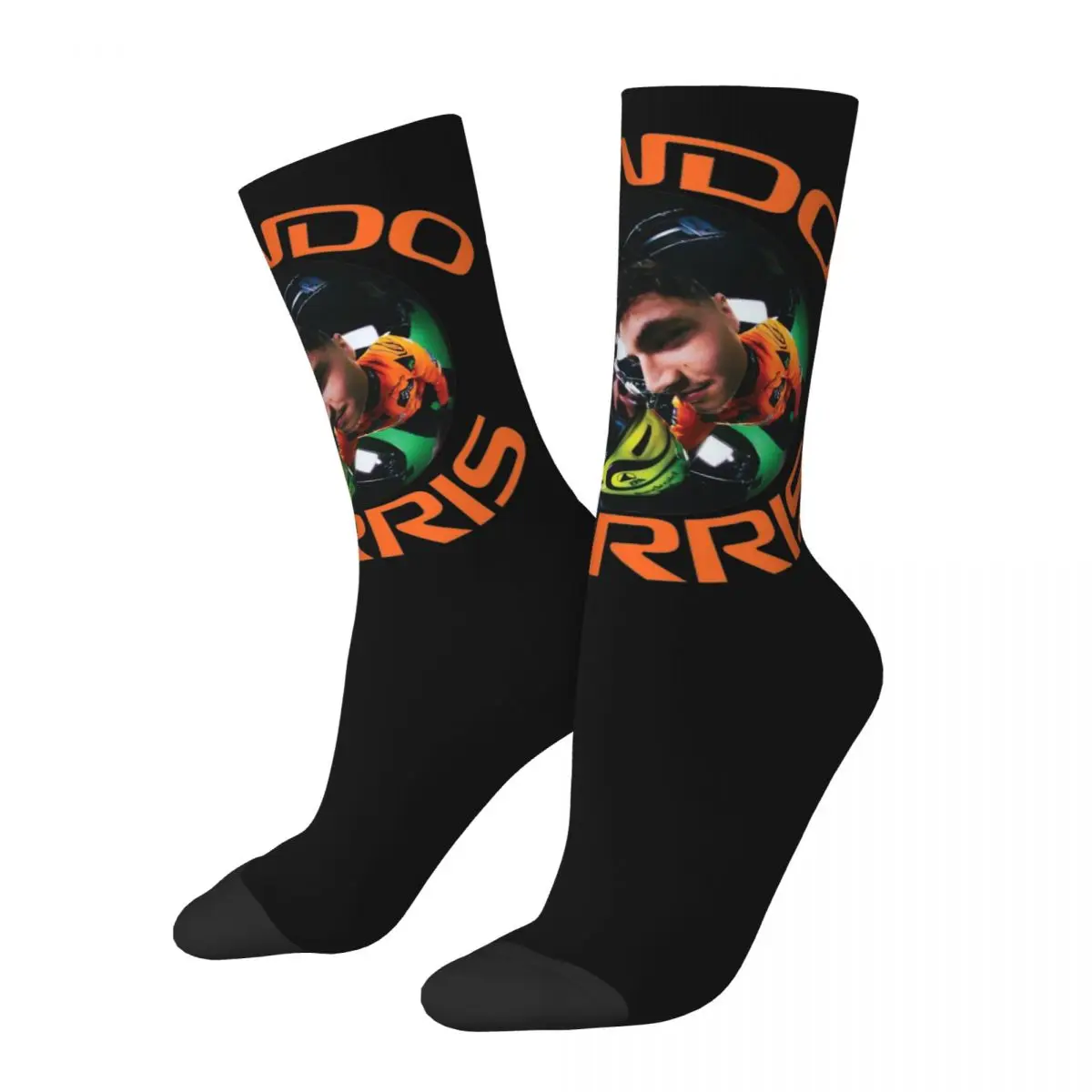 

Lando Norris Fisheye Socks Men's Women's Casual Socks Novelty Spring Summer Autumn Winter Middle Tube Socks Gifts