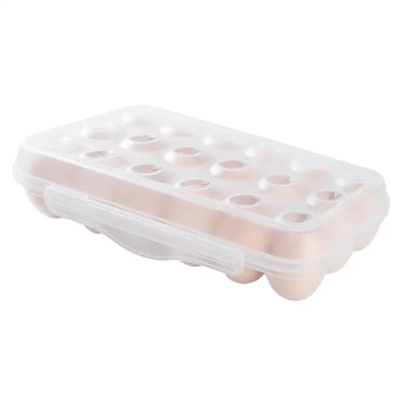 Egg Storage Box With Lid Kitchen Refrigerator Egg Box Egg Drop Rack Egg Storage Box Fridge Egg Organizer 12/18 Grid Egg Tray