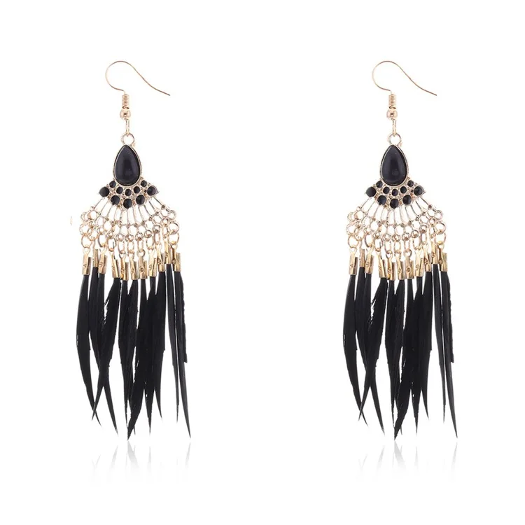Ethnic style earrings for women, feather earrings, new earrings, cross-border accessories, popular accessories, one piece for de