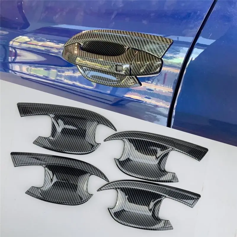 【Price Drop !!】 Car Carbon Fiber Door Handle Bowl Cover Cup Cavity Trim Insert Catch Molding Garnish For Kia K5 Optima 2020 2021