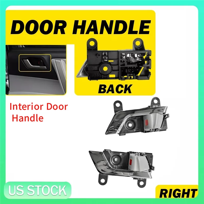 

A30P-1Pair Left+Right Inside Door Handle For Toyota Highlander 2008-2013 69205-20210 69206-20210-C0 Chrome Inner Door Pull