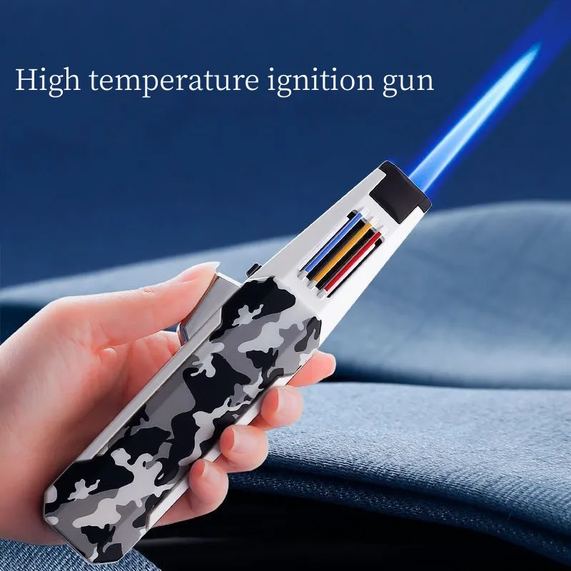 JOBON-Spray Gun Butane Torch Lighter, Metal Lighter, Windproof Flame, Kitchen Lighter, Outdoor BBQ, Safety Igniter