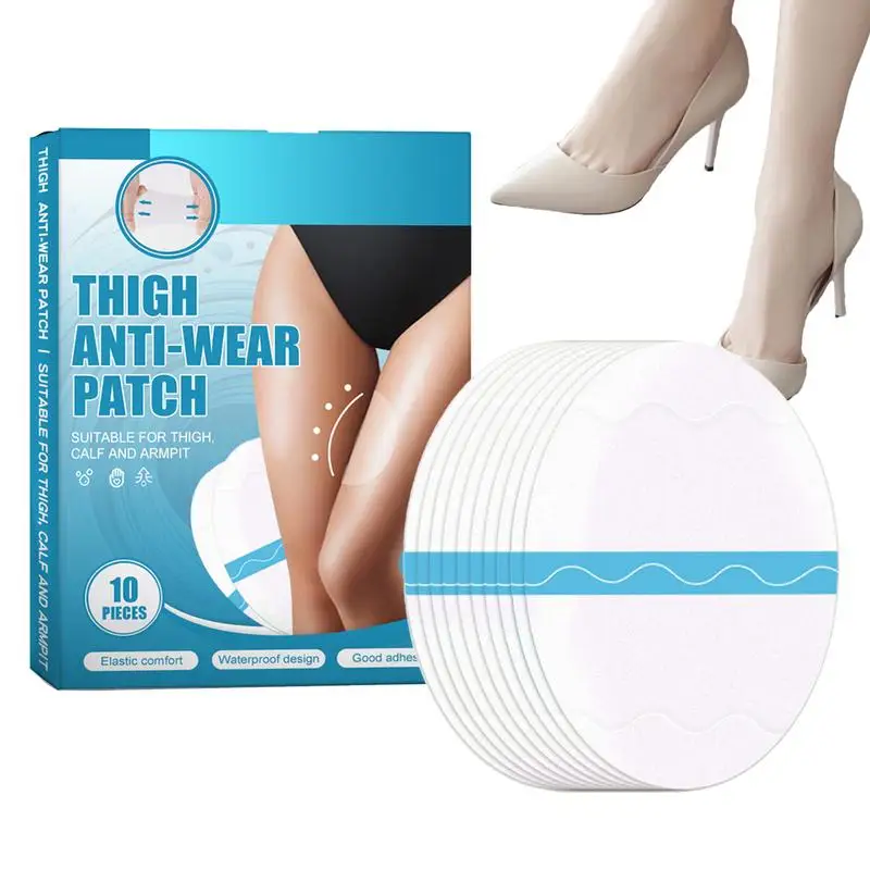 10pcs/set Women Inner Thigh Wear Patches Invisible Body Tape Anti-Friction Pads Non-Covered Elastic Patches Bandage for Leggings