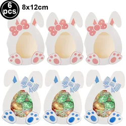 Easter Treat Box Cute Egg Shaped Bunny Paper Box with Window Rabbit Ears Easter Box Easter Basket Containers Easter Party Favor