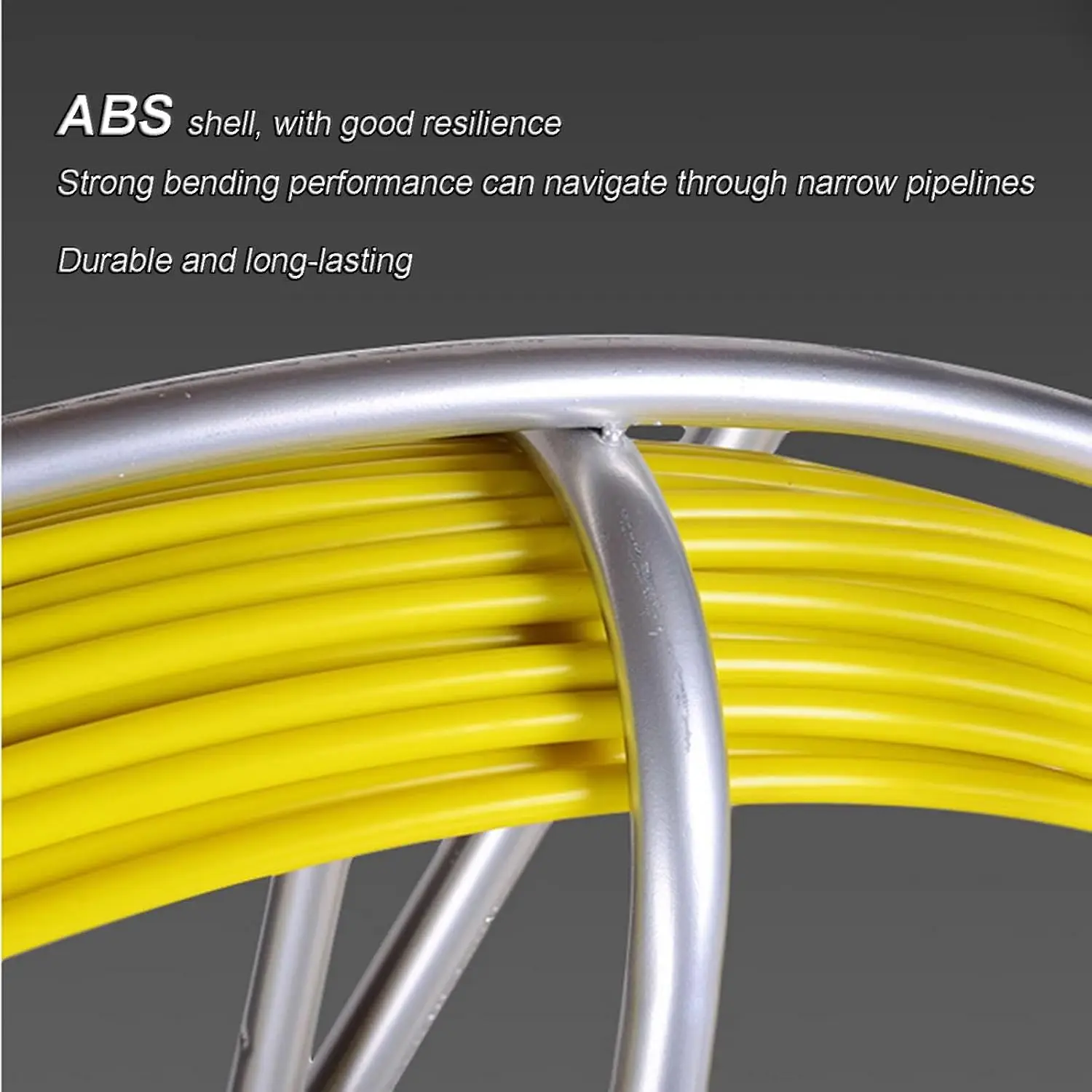 شريط السمك الألياف الزجاجية 425FT 6 مللي متر قناة رودر مع الفرامل الكهربائية شريط السمكة كابل مجتذب مع 2 قطعة نصائح النحاس