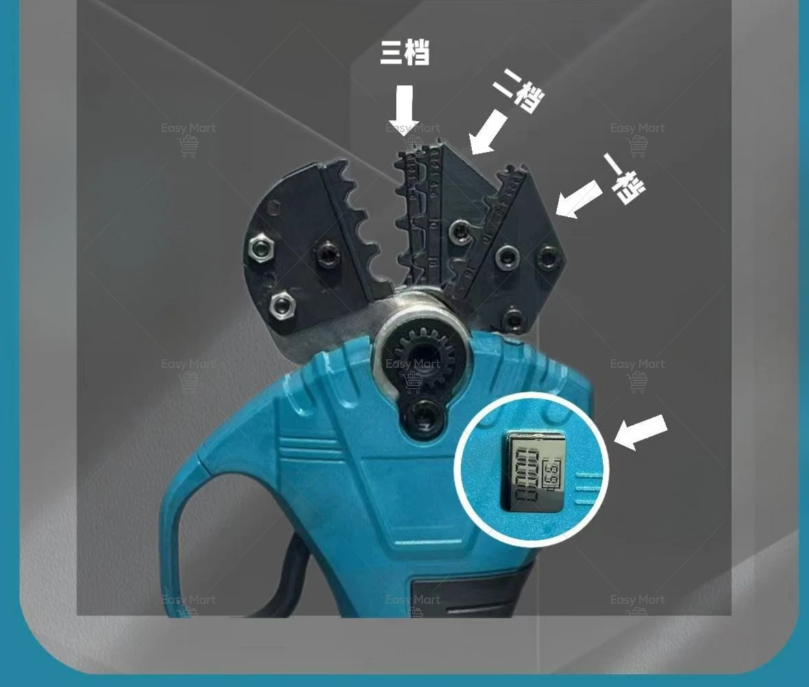 Electric Crimping Clamp Rechargeable Cold Crimping Clamp Mini Wiring EW-50X Terminal Pre-Insulated Tubular Bare Crimper