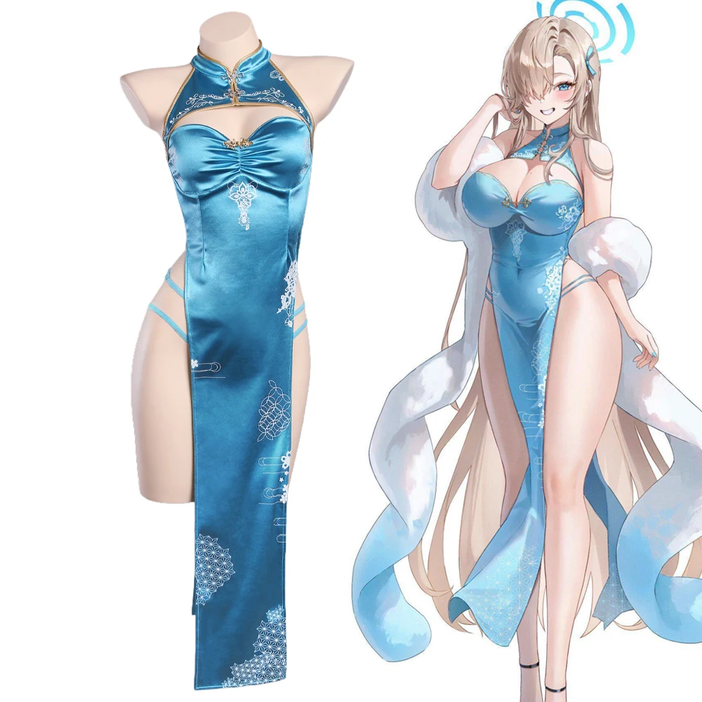 

Nonko 900 Kakudate Karin Asuna Cheongsam Cosplay Costumes Halloween Costumes Women Anime Cosplay Asuna Blue Archive Costumes