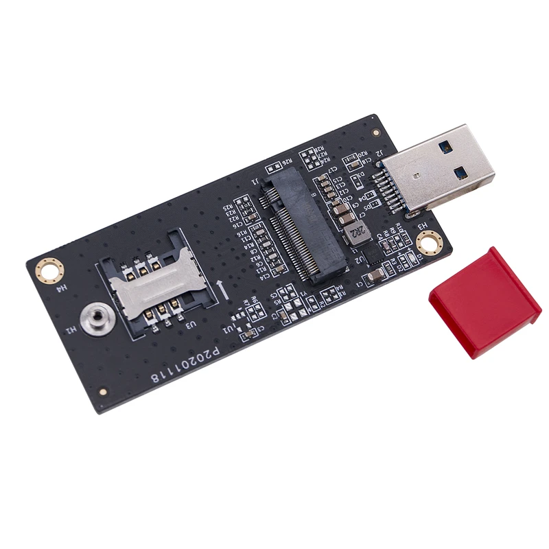 M.2 Key B to USB 3.0 Riser Board for 3G 4G LTE WWAN Module NGFF M.2 Key B to USB3.0 Network Adapter with 6Pin/8Pin SIM Card Slot