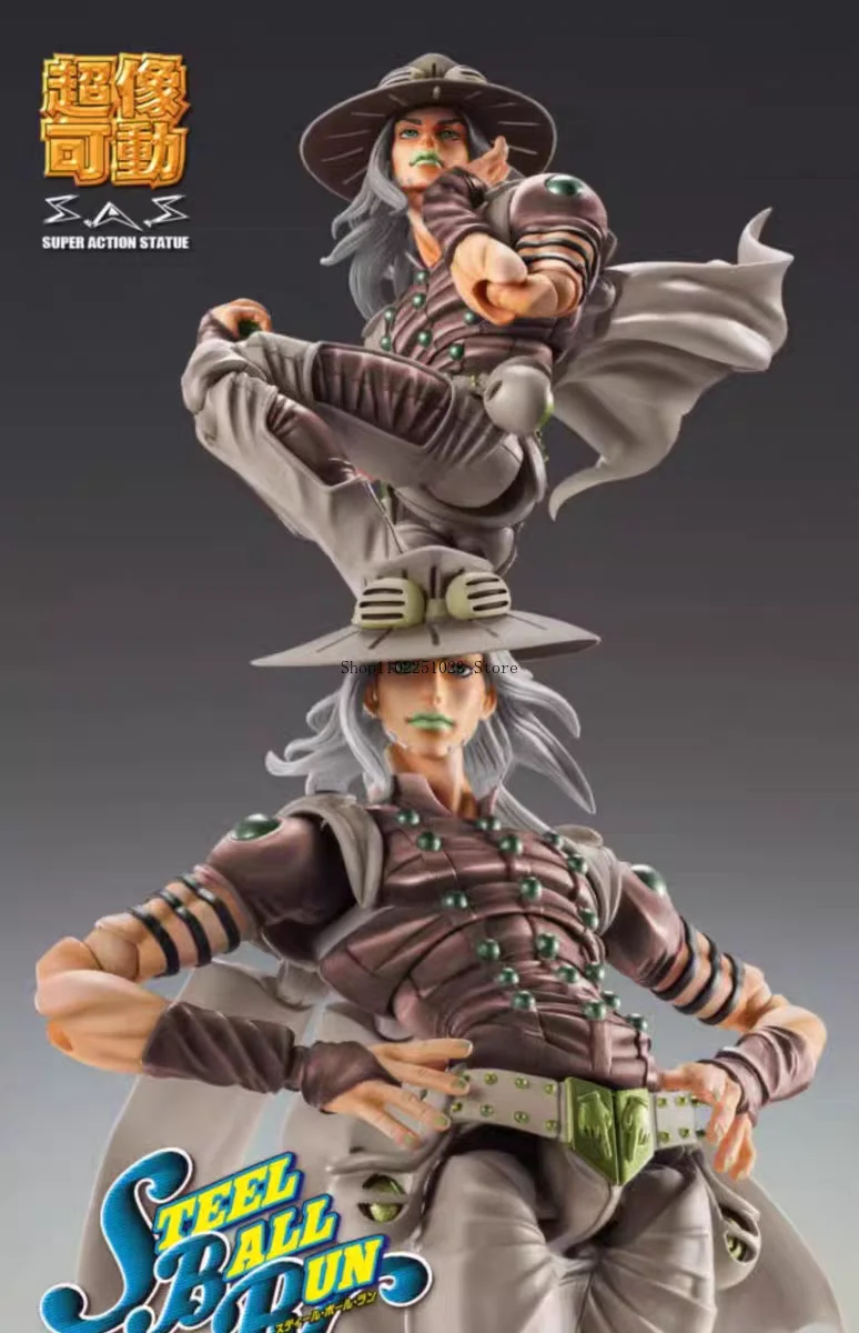 Original JoJo's Bizarre Adventure STEEL BALL RUN GYRO ZEPPELI THIRD PVC Anime Action Figure Model Desktop Decoration Boy Gift