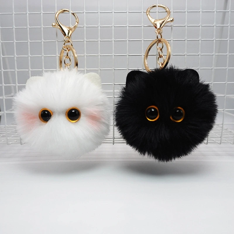 Women Cotton Keychain Bees Crochet Handmade Animal Keyring Handbag Bag Purse Keyholder Car Purse Backpack Charm Keychain