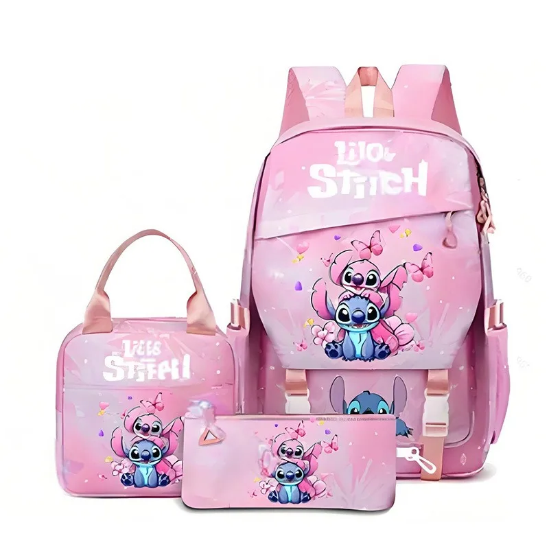 

Disney Stilt Printed School Bag Set, Star Baby Stilt Primary and Secondary School Bag Three-piece Backpack Stilt Pencil Bag
