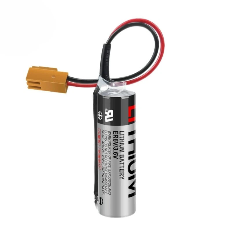 ER6V for Toshiba 3.6V 2000mah Battery for CNC Mitsubishi M70 System with Brown Plug