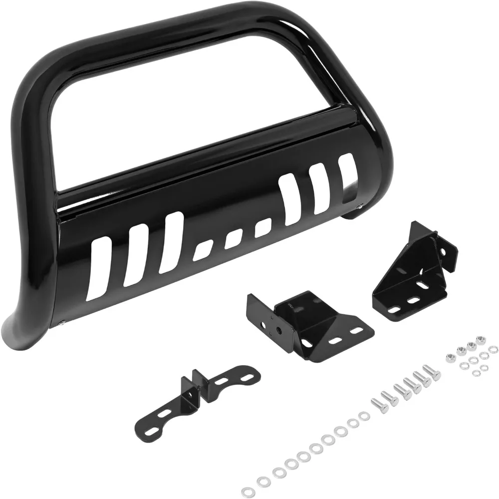 new Bull Bar Compatible with 2003-2014 Honda Pilot Ridgeline w/Pre-Drilled Holes for Lights & Powder Coated Mount Bracket Fro