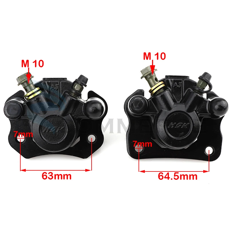 Left/Right Brake Calipers with brake pads For Chinese 50cc-250cc ATV Go Kart Buggy Quad Dirt Bike Front/Rear Brakes Accessories