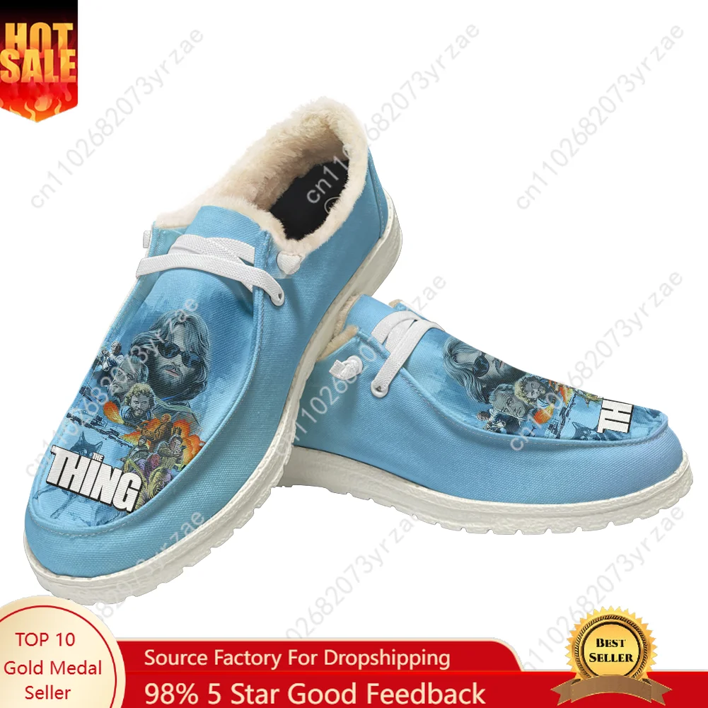 

The Thing Plush Flat Shoe Men Women Teenager Warm Shoe Indoor Outdoor High Quality Fashion Lightweight Shoes Customized Footwear