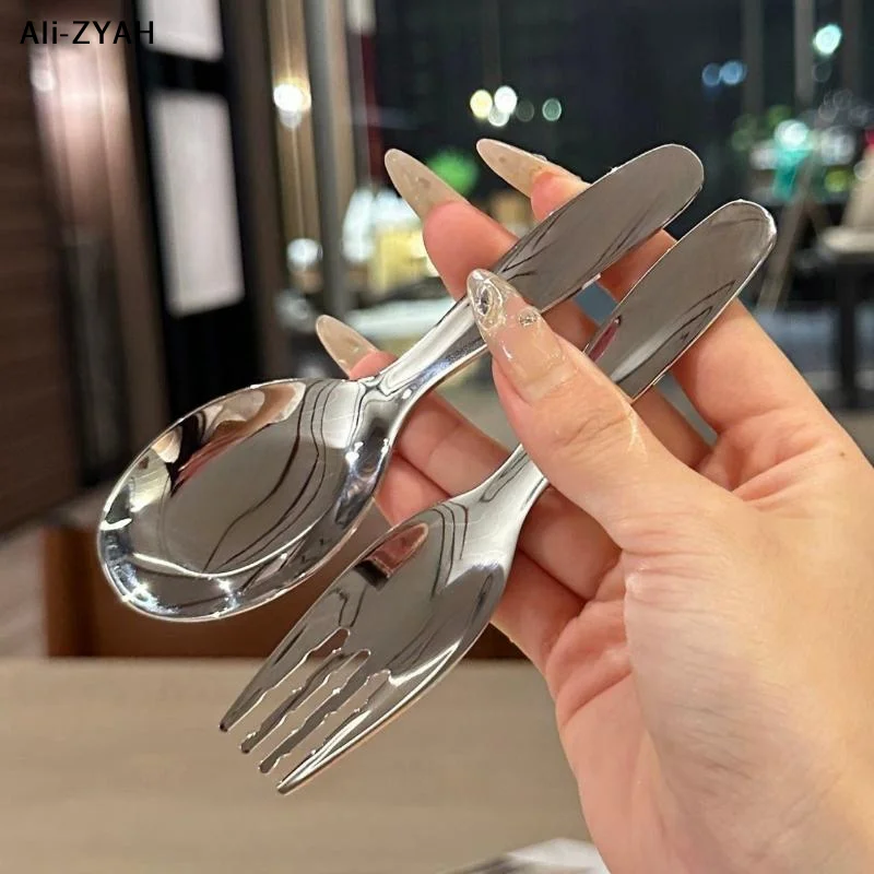 2Pc/Set Children Spoon Forks Box Kids Stainless Steel Kids Cutlery Portable Baby Feeding Utensils Baby Spoons Baby Tableware Set view 4