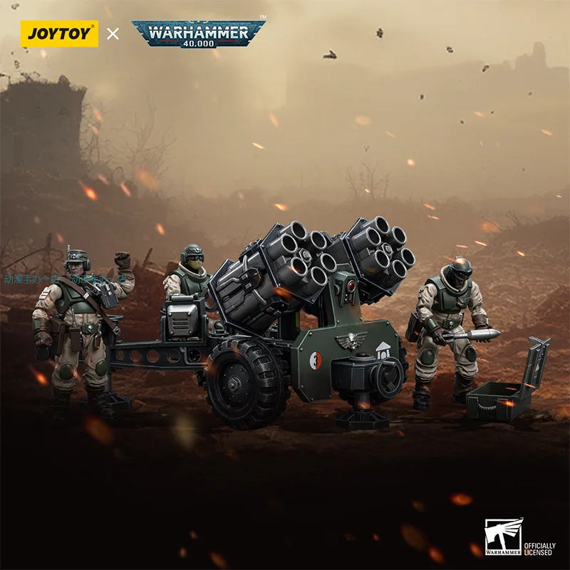 JOYTOY fuente oscura warhammer 40K estrella ejército macro sonido campo arma martillo pesado lanzador de cohetes cohete ejército conjunto escultura figuras