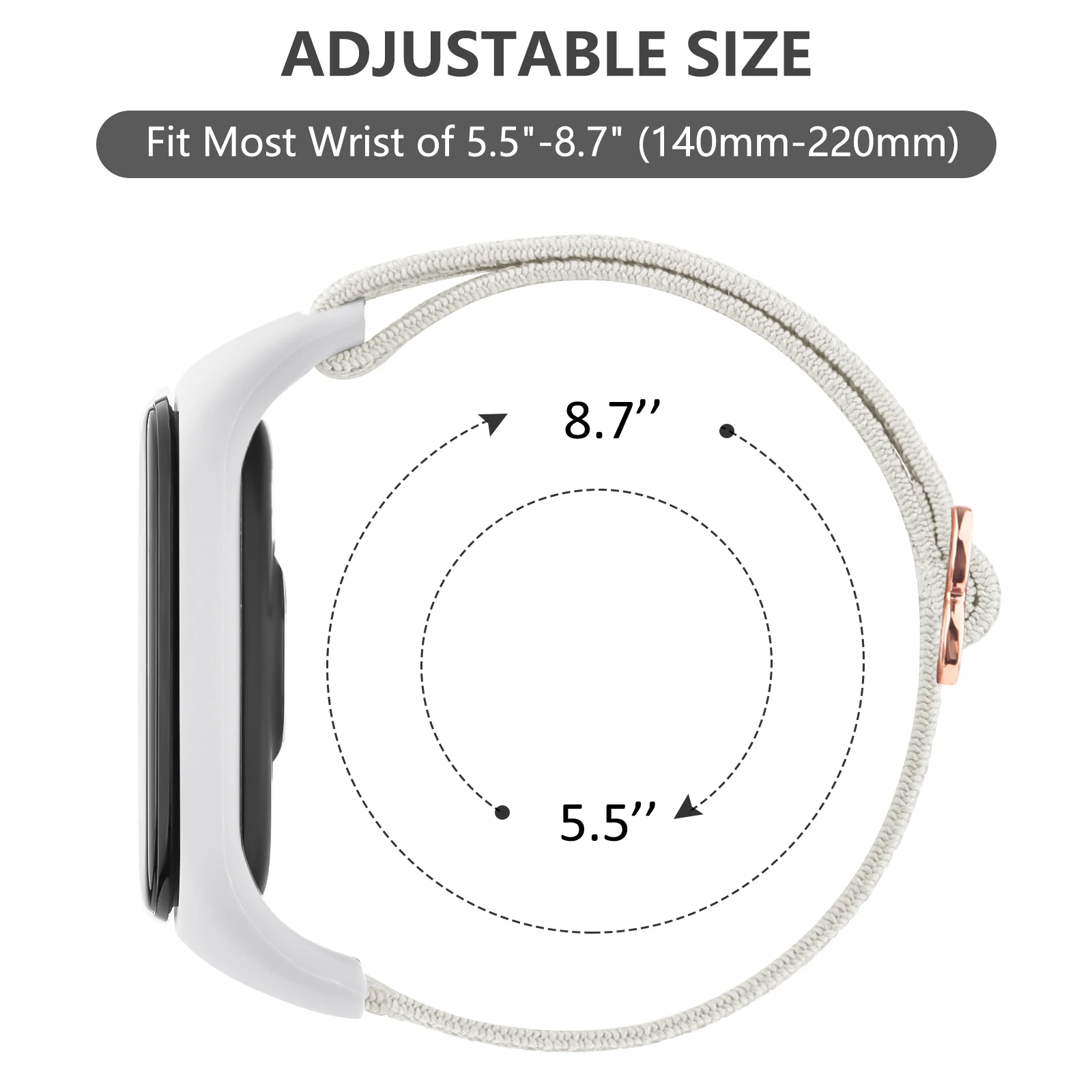 Nylon Elastic Strap For Xiaomi Mi Band 7 6 5 4 3 Bracelet Adjustable Sport  Wristband For Xiaomi Miband 7 6 5 4 3 Watchband