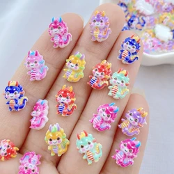 50Pcs New Mixed Nail Art Resin Cartoon Dinosaur Baby Series Designer Charms Rhinestones DIY Craft For Nail 3D Decorations
