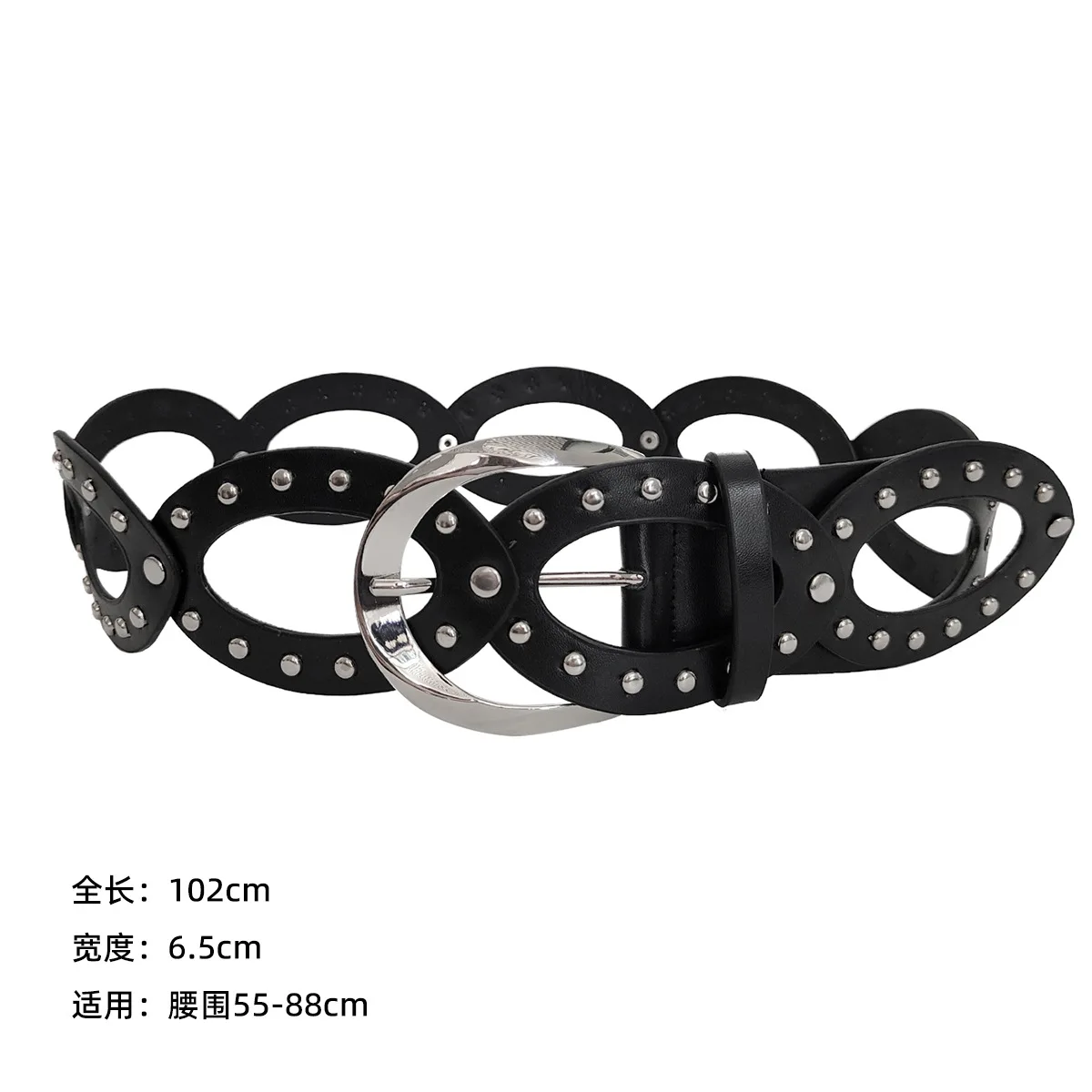 Western Y2K Plus Size Cowgirl Dress Waistband Punk Goth Rivet Joint Designer Belt for Women High Quality Female Jeans Waistband