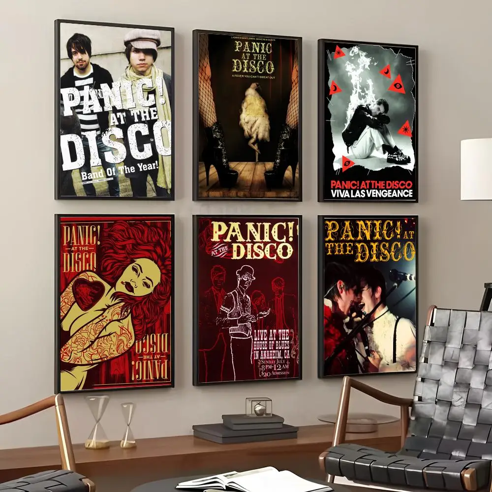P-Panic At The D-Disco Painting Calligraphy Cotton Canvas Wall Art Poster HD Print Modern Home Decor Painting