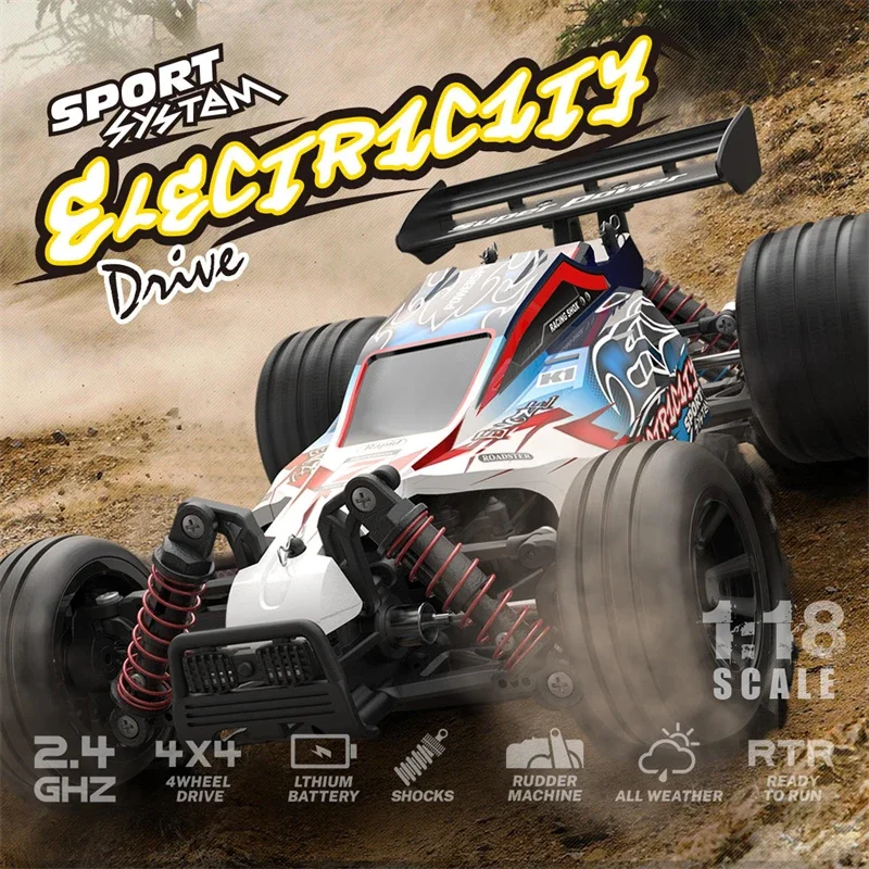 2.4GHZ Radio Control High Speed Drifting Vehicle Toys 4WD Off Road Remote Control Climbing Car Toy 1/18 RC Off-road Cars Toys