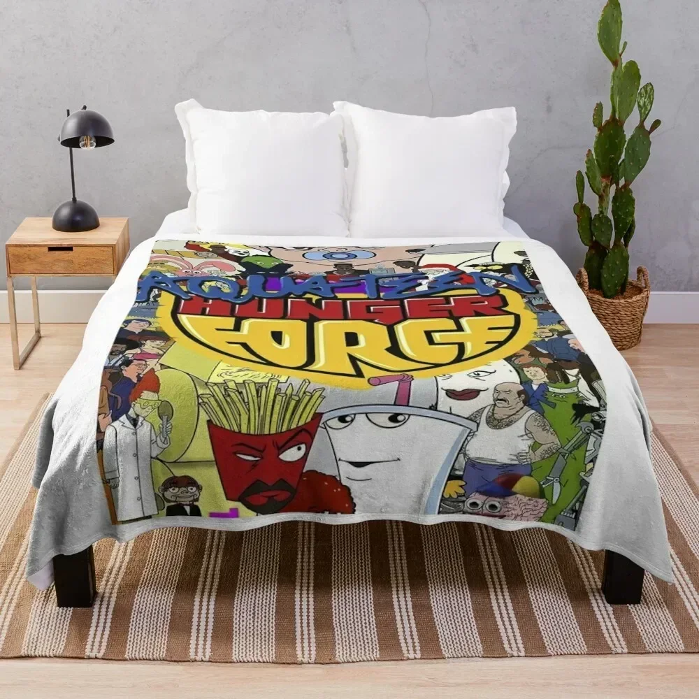

aqua teen hunger force Throw Blanket Multi-Purpose Sofa Throw wednesday Bed covers Blankets
