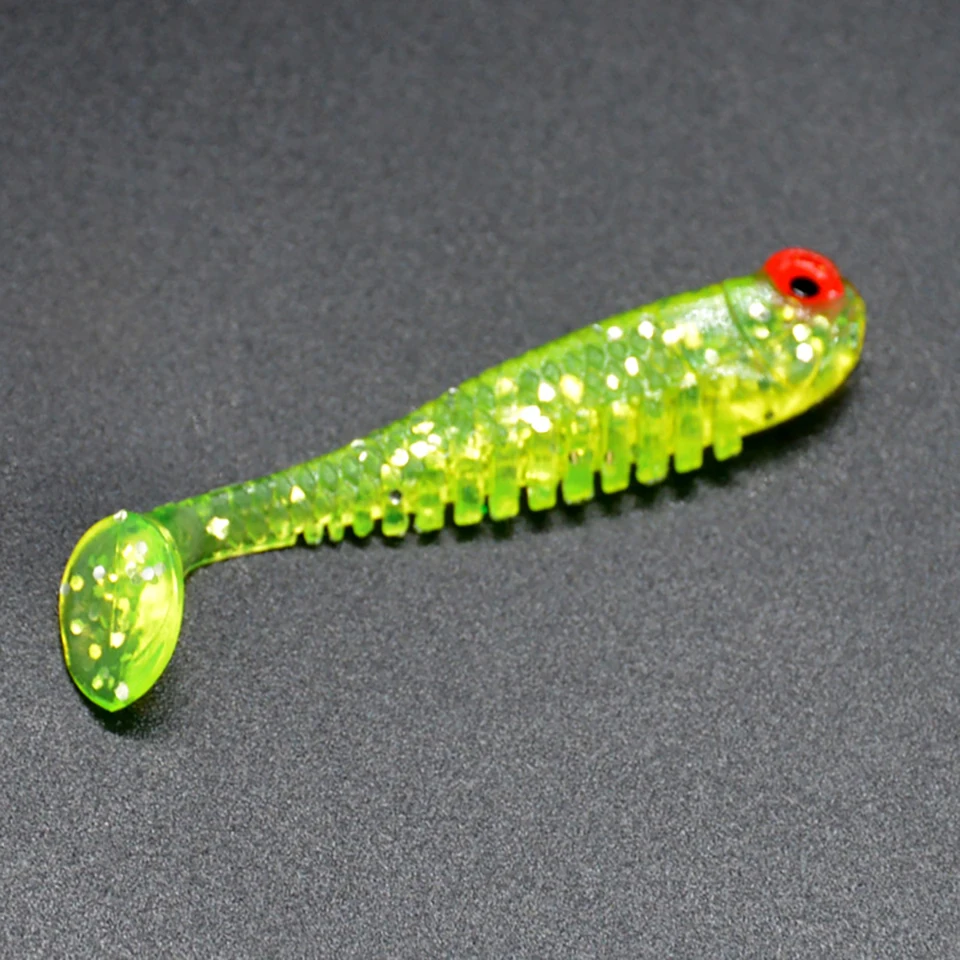 20PCS/Lot Silicone fish shaped fishing Artificial lure bait 5cm soft Silicone Tiddler Bait fishing lure