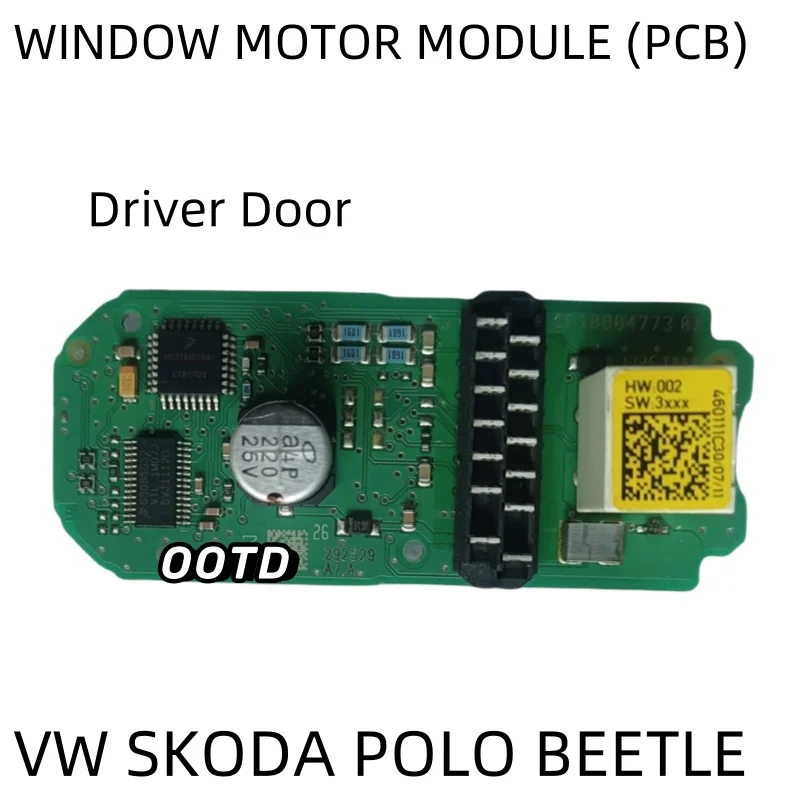 Módulo de motor WINDOW, VW, SKODA Rapid, Ameo, Polo, Derby, Vento-Ind, Ibiza, ST (SEAT), 6R0959801AH, 6R0959802, 6R0959811, 6R0959812, Novo