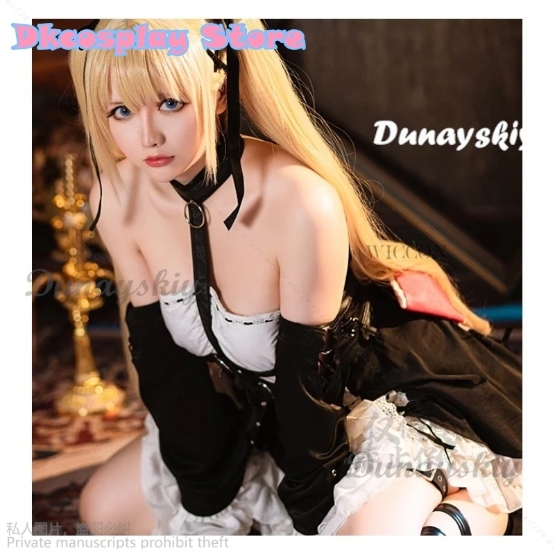 Anime Game Dead Or Alive Kostuum Lolita Marie Rose Cosplay Mooie Jurk Uniform Halloween Party Outfit Voor Vrouwen Meisjes Pruiken Cos