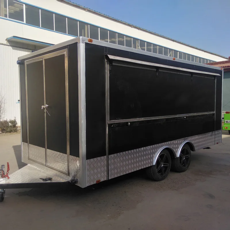 Custom Size Grill Fast Food Trailer Mobile Tacos Truck Concession Trailer