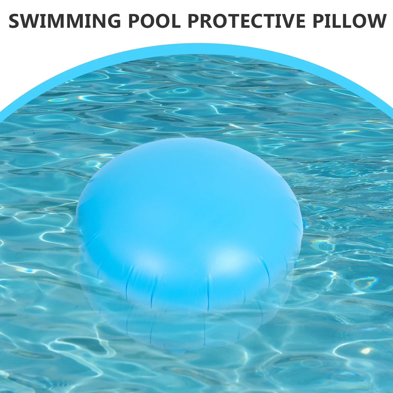 1 قطعة وسادة حمام سباحة مستديرة قابلة للنفخ من مادة PVC كبيرة شديدة التحمل وسادة مقاومة للبرودة لحماية غطاء الشتاء لحمام السباحة فوق الأرض #5