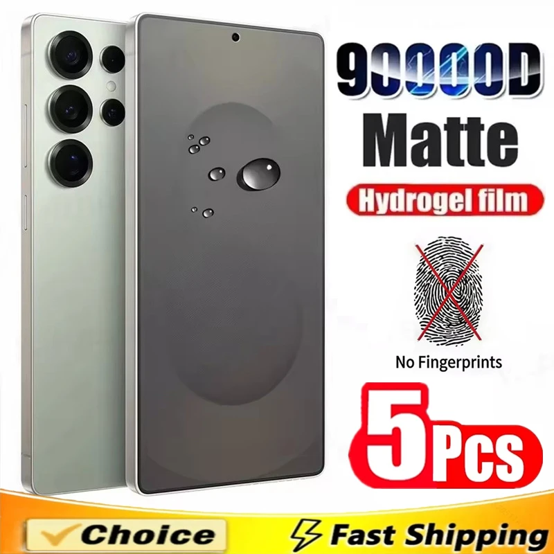 

5Pcs Matte Hydrogel Film for Samsung S25 S24 S23 S20 S21 S22 Ultra FE S10 Plus Screen Protector for Galaxy Note 20Ultra 10 Plus