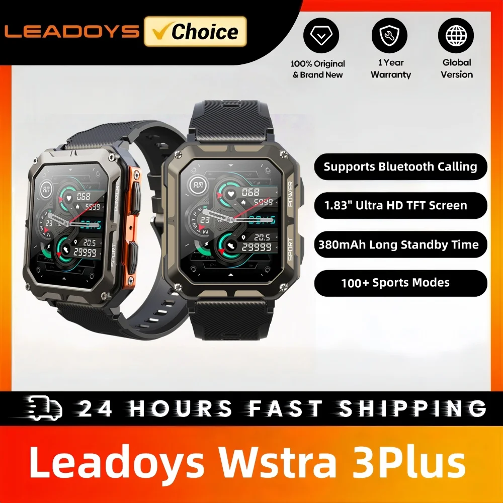 

Leadoys Professional Smart Watch 1.83-inch TFT Display with Bluetooth Call 316L Stainless Steel Frame Fitness and Activity Track