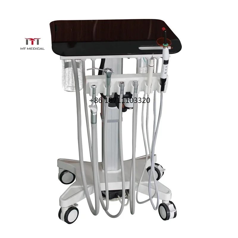 MT Medical Good Price One-Step Service Dental Equipment Part Dental Mobile Cart Trolley Portable Dental Turbine Unit