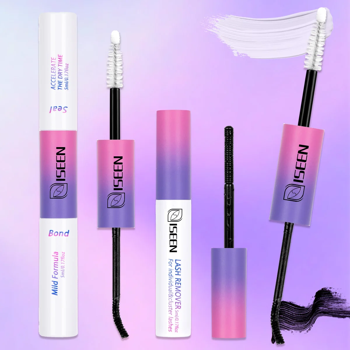 Wimpernkleber für Wimpernbüschel 10ml 2-in-1 Bond und Seal Wasserfest Starker Halt Langanhaltend – Detail 1