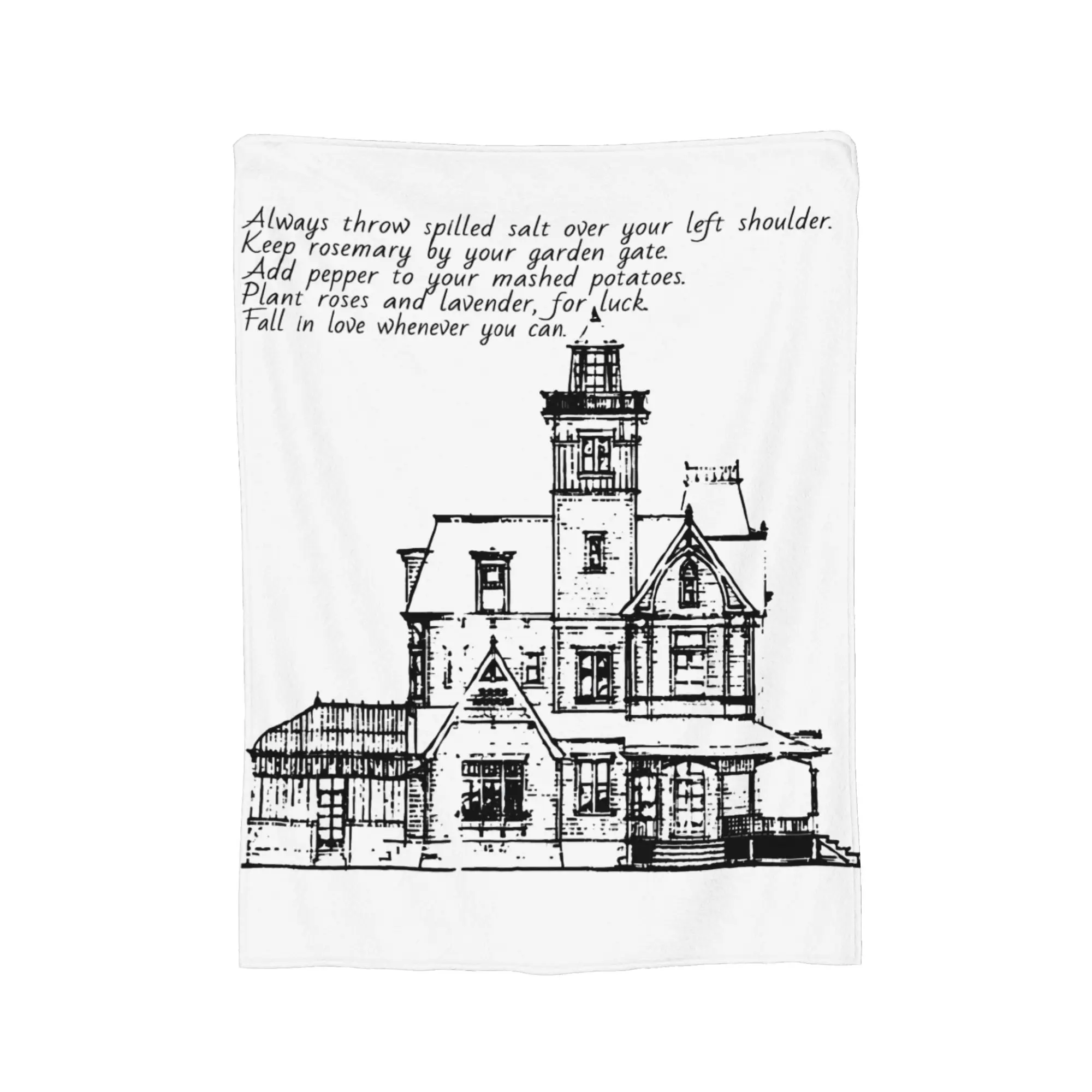 Practical Magic house rules Flannel Blankets  Custom Throw Blankets for Home 150*125cm Bedspreads
