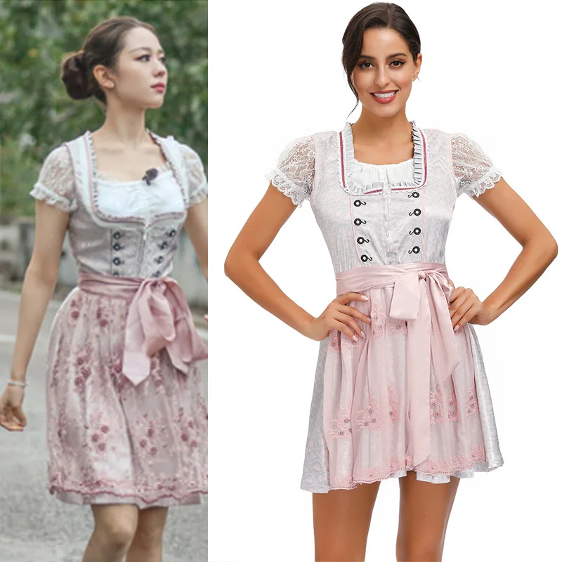 

New Carnival Party Performance Dress Germany Bavarian Beer Festival Costume Set Ladies' Halloween Cosplay Lace Dress