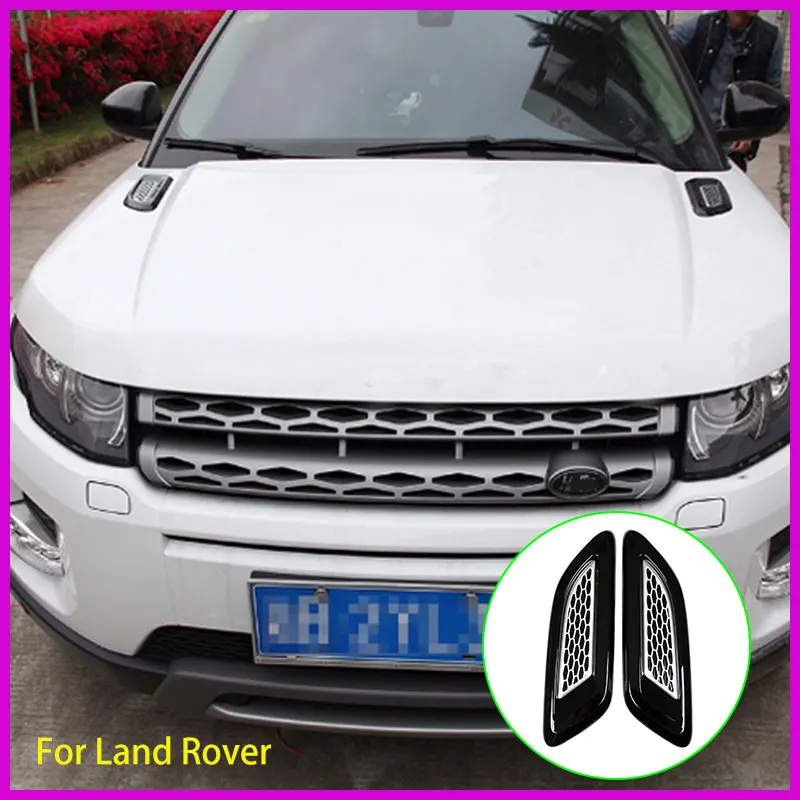 

For Land Rover Discovery Sport LR4 For Range Rover Evoque Vogue Car Exterior Hood Air Vent Outlet Wing Trim Car Accessories 2Pcs