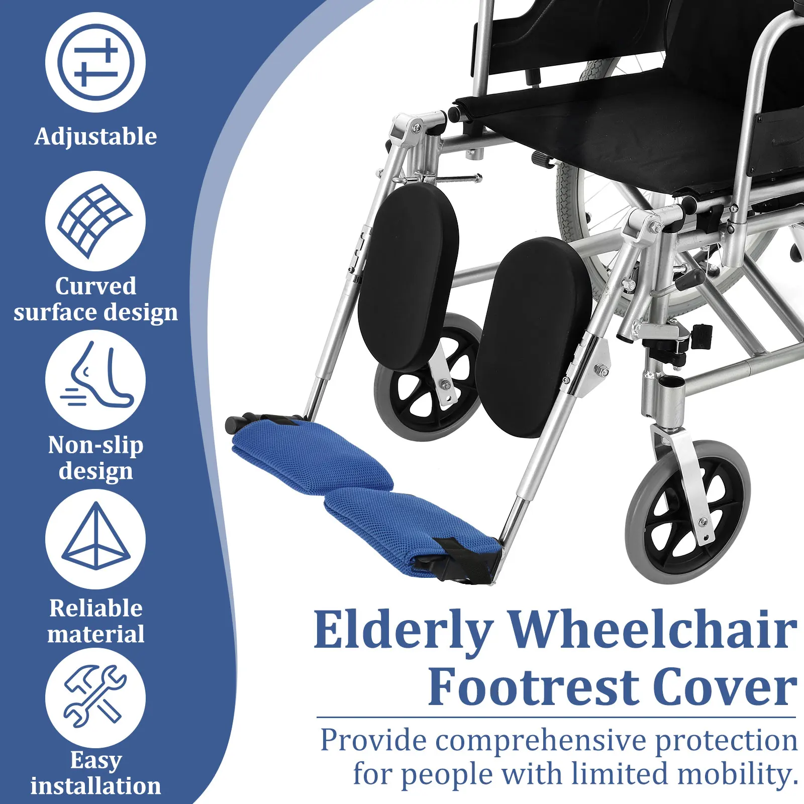 1 زوج كرسي متحرك مسند القدمين منصات مسند القدم وسادة الساق الراحة وسادة حماية القدم منصات لمنع خدوش القدم