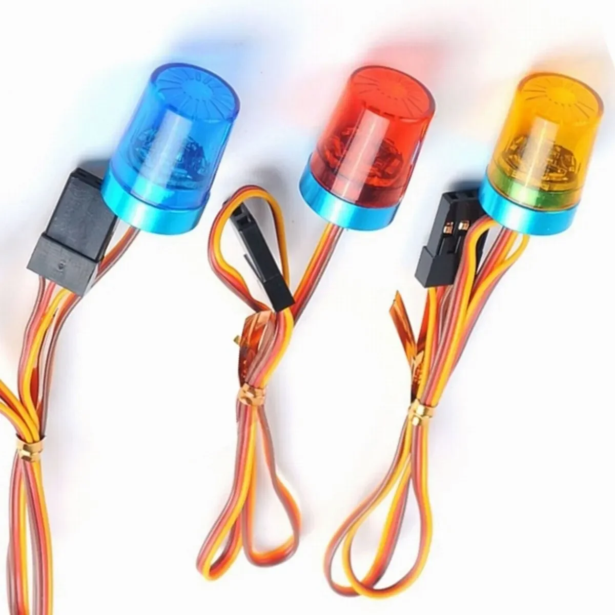 Police Flash Bright LED Light 5 Modes 360° Rotation Aluminum AX-511 for 1/10 1/14 Traxxas Axial Tamyia HSP WLtoys RC Car