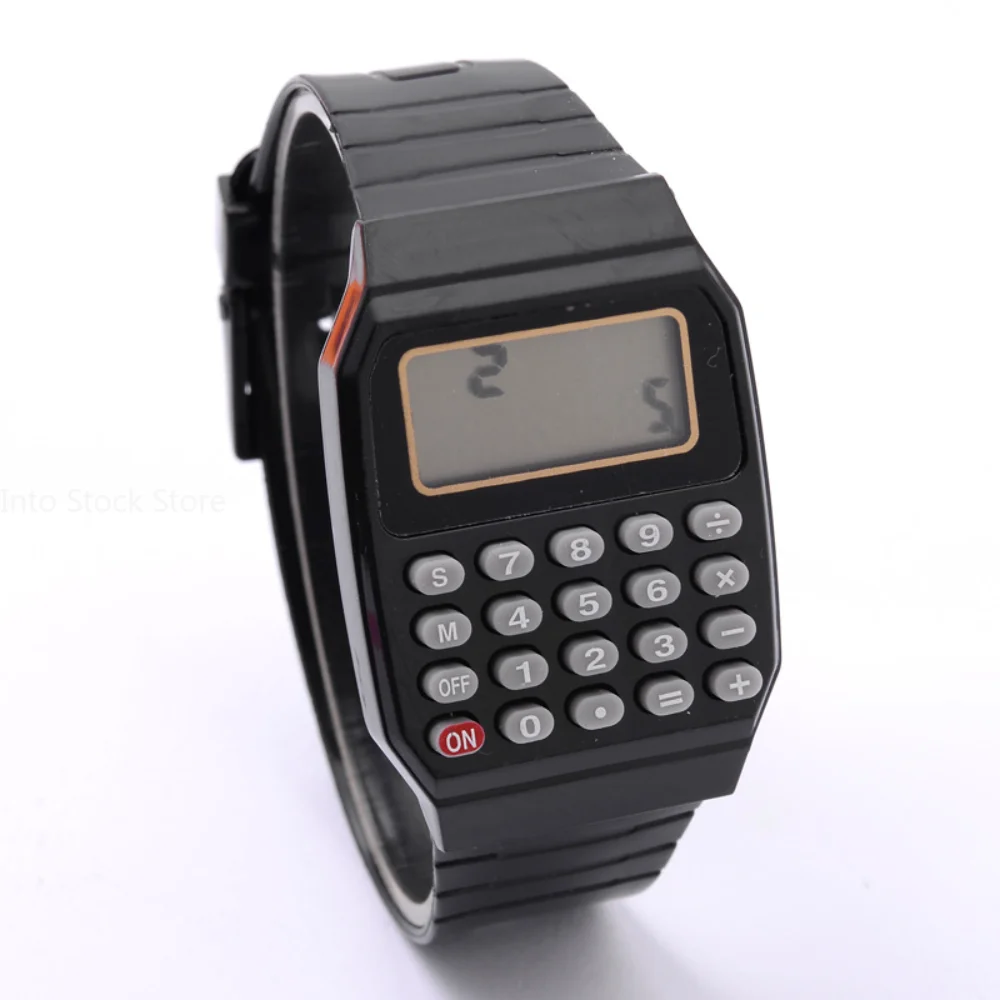 Children Electronic Calculator Silicone Date Multi-Purpose Keypad Wrist Watch