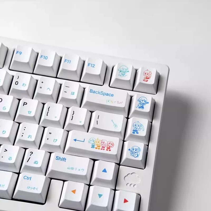 Jeu de capuchons de touches thème Rock mignon, profil Cherry, par Sublimation PBT, personnalisés, originaux, faits à la main, pour accessoires de clavier mécanique