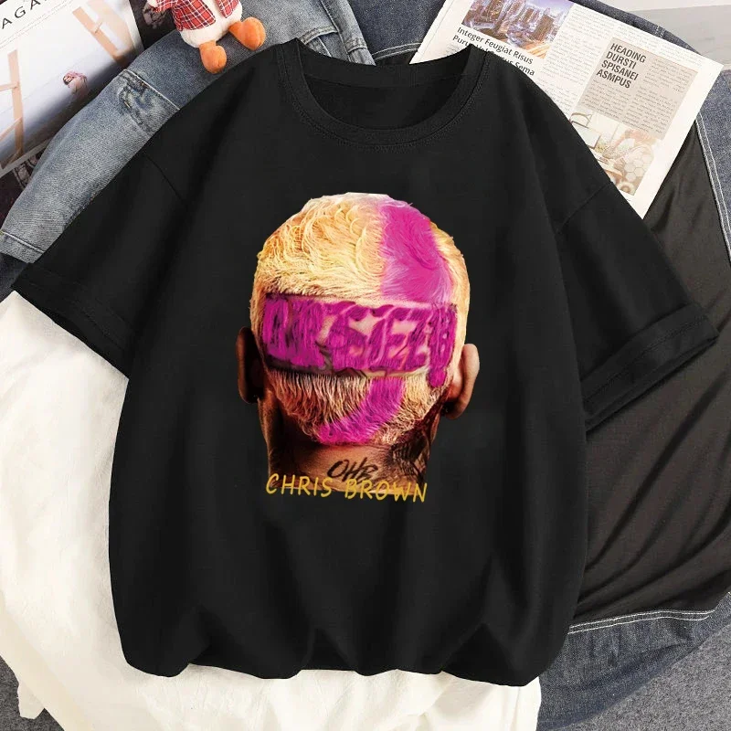 Chris Brown Breezy Printed Tshirt Fashion Hip Hop Rap 11:11 Tour T Shirt Summer Short Sleeves Tees Men Casual T-shirt Tops