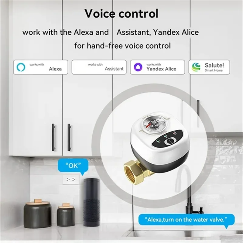 ABKN-Zigbee Smart Valve Controller Ewelink Ball Valve APP Remote Control IP65 Waterproof Water Valve Works For Alexa - Image 3