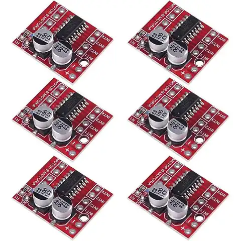 6 Pack L298N DC Motor Driver, MX1508 Mini Channel 1.5A 2 Way PWM Speed Controller Dual H-Bridge Replace Stepper