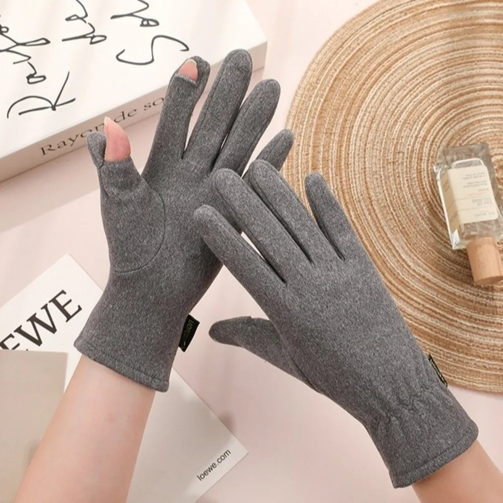 Neue Winterhandschuhe, berührbarer Bildschirm, warme Fahrhandschuhe, kältebeständig, Flip-Finger, winddicht, kältebeständig, Handschuhe für Damen