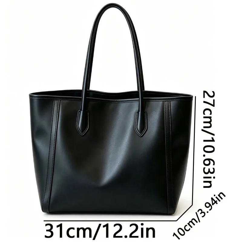 2026 Neue Retro Damen Handtasche Große Kapazität Modische Vielseitige Schultertasche Koreanische Version Einfarbige Business-Tasche – Detail 1